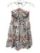 Anthropologie Size M White & Multi Cotton Floral Polka Dot Tie Halter Dress White & Multi / M