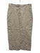 Reformation Size 8 Cream Beige Linen Belt Loops Pencil Hook & Zip Fly Maxi Skirt Cream Beige / 8