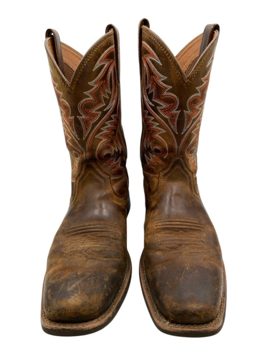 Ariat Shoe Size 8.5 AS IS Brown Leather Solid Cowboy Men's Shoes Brown / 8.5