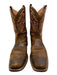 Ariat Shoe Size 8.5 AS IS Brown Leather Solid Cowboy Men's Shoes Brown / 8.5