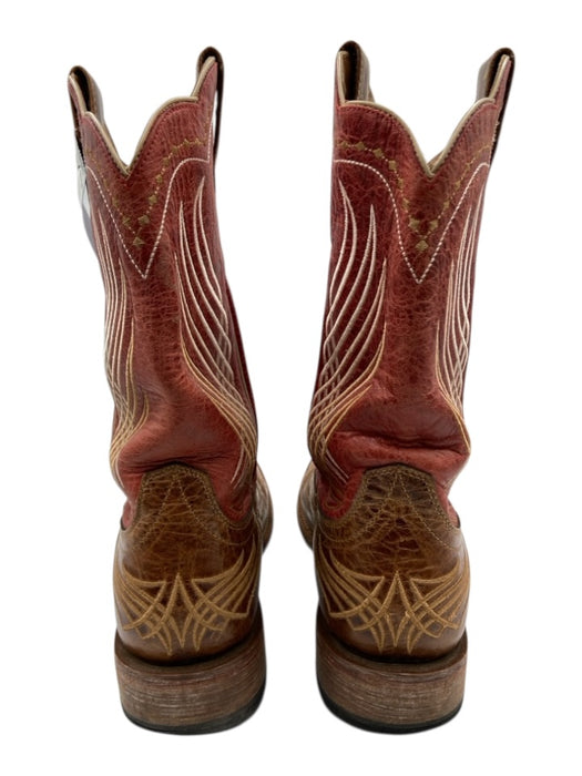 Ariat Shoe Size 10.5 Brown & Red Leather Western Cowboy Men's Shoes Brown & Red / 10.5