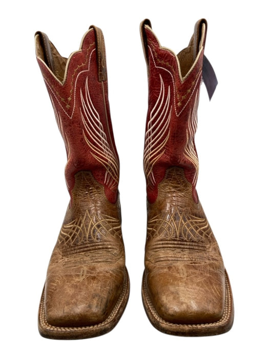 Ariat Shoe Size 10.5 Brown & Red Leather Western Cowboy Men's Shoes Brown & Red / 10.5