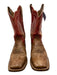 Ariat Shoe Size 10.5 Brown & Red Leather Western Cowboy Men's Shoes Brown & Red / 10.5