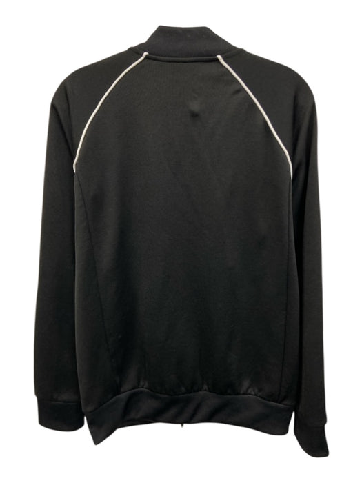 Adidas Size M Black Synthetic Solid Athleisure Men's Jacket Black / M