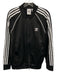 Adidas Size M Black Synthetic Solid Athleisure Men's Jacket Black / M