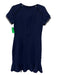 Shoshanna Size 8 Navy Blue Triacetate Blend Short Sleeve Cut Out Detail Dress Navy Blue / 8