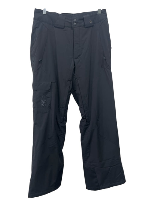 Spyder Size S Black Synthetic Solid Ski Men's Pants S