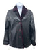 York Furrier Size M Black & Purple Leather Sheer Mink Collar Butterflies Jacket Black & Purple / M