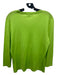 St John Size M Green Merino Wool & Silk V Neck Thin Knit Long Sleeve Top Green / M