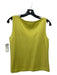 St John Size S Chartreuse Wool Scoop Neck Sleeveless Top Chartreuse / S