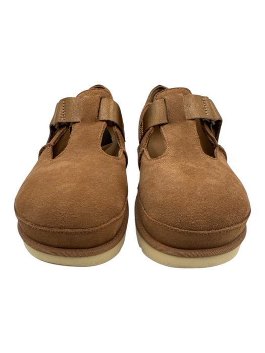 Ugg Shoe Size 10 Tan Leather Velcro Strap Slip On Clogs Tan / 10