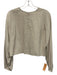 Camilo Size Est Small Beige Linen Back Zip Long Sleeve Top Beige / Est Small