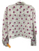 emily levine Size M/L White & Purple Cotton Button Down Polka Dot Collared Top White & Purple / M/L