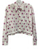 emily levine Size M/L White & Purple Cotton Button Down Polka Dot Collared Top White & Purple / M/L