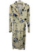 N 21 Size 40 Pale Yellow & Purple Polyester Floral High Neck Long Sleeve Dress Pale Yellow & Purple / 40