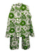 Camilo Size Est S Green & White Cotton Floral Hook & Eye Pants Set Green & White / Est S
