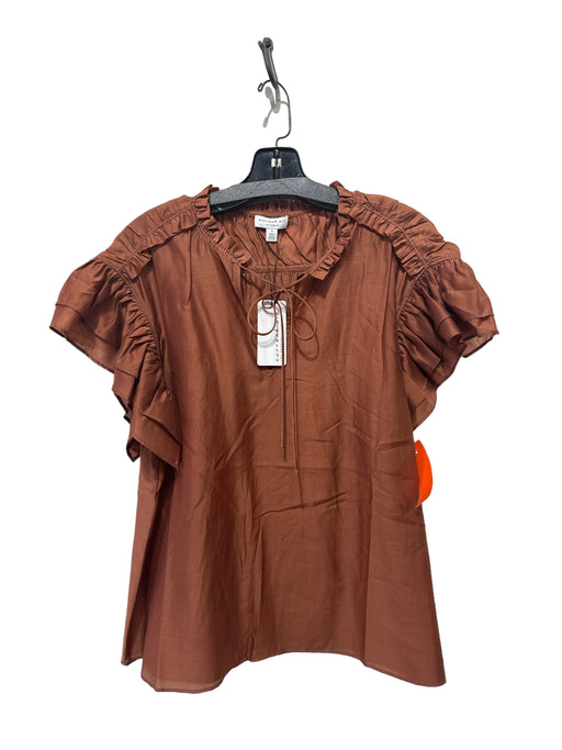 Current Air Size S Brown Lyocell Tie Detail Top Brown / S