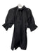 Wyatt Wylde Size XS Black Cotton 3/4 Puff Sleeve Tie Neck Straight Shift Dress Black / XS