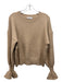 THML Size S Beige Acrylic Blend Crew Neck Long Sleeve Trumpet Sweater Beige / S