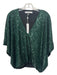 Trina Turk Size XS/S Green Polyester Fully Sequined Surplice Batwing Top Green / XS/S