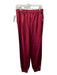 Milly Size S Burgundy Red Triacetate Blend Elastic Waist Satin Zipper Pants Burgundy Red / S