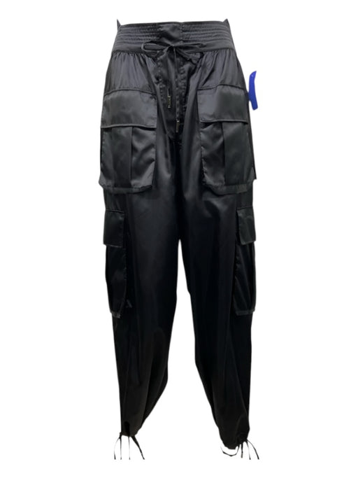 Dolce & Gabbana Size 42 Black Poliamide Cargo Pockets Satin Pants Black / 42