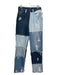 Retrofete Size 29 Dark & Light Wash Cotton Denim Patchwork Distressed Jeans Dark & Light Wash / 29