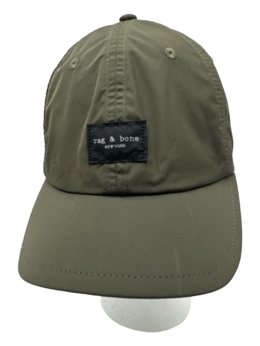 Rag & Bone Olive Green Polyester Adjustable Solid Brim Baseball Hat Olive Green / One Size