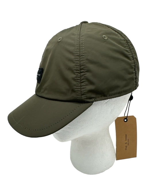 Rag & Bone Olive Green Polyester Adjustable Solid Brim Baseball Hat Olive Green / One Size