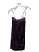 Intimately Free People Size L Dark Purple Velvet Fully Sequined Mini Dress Dark Purple / L