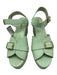 Charlotte Stone Shoe Size 9 Mint & Gold Platform Buckle Ankle Strap Sandals Mint & Gold / 9