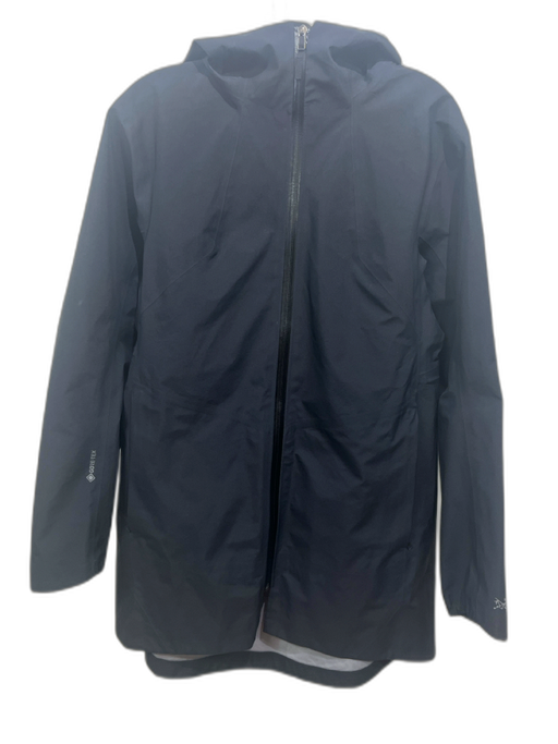 Arcteryx Size L Black Nylon Front Zip Hooded Gore-tex Rain Coat Black / L