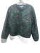 Hill House Size L Hunter Green Cotton Floral Quilted Hook & Eye Front Jacket Hunter Green / L