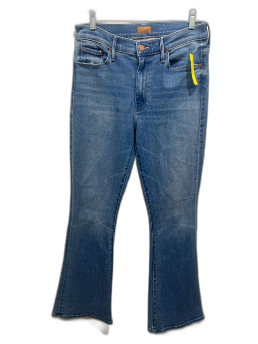Mother Size 31 Medium Wash Cotton Blend Denim Whiskering Button & Zip Fly Jeans Medium Wash / 31