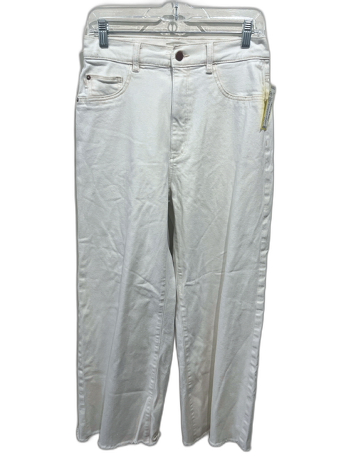 DL1961 Size 29 White Cotton Blend Denim High Waist Button & Zip Fly Jeans White / 29
