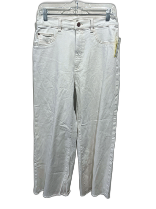 DL1961 Size 29 White Cotton Blend Denim High Waist Button & Zip Fly Jeans White / 29