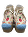 Farm Rio Shoe Size 9 Cream, Blue & Multi Canvas Upper Lace Up Ankle Espadrille Cream, Blue & Multi / 9