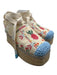 Farm Rio Shoe Size 9 Cream, Blue & Multi Canvas Upper Lace Up Ankle Espadrille Cream, Blue & Multi / 9