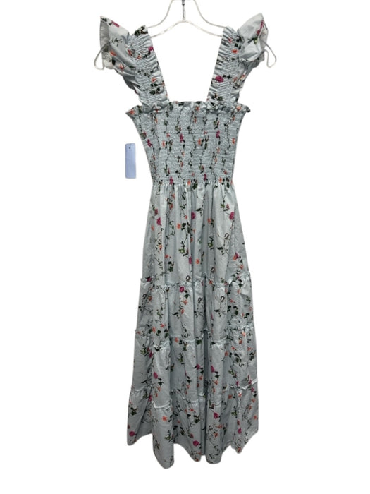 Hill House Size S Light Blue & Multi Cotton Flora & Fauna Sleeveless Dress Light Blue & Multi / S