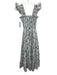 Hill House Size S Light Blue & Multi Cotton Flora & Fauna Sleeveless Dress Light Blue & Multi / S