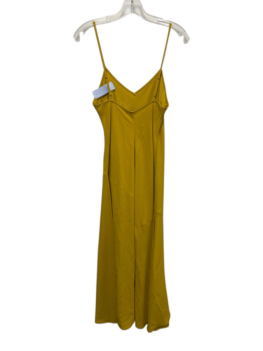 Apiece Apart Size 4 Golden Yellow Viscose Blend Spaghetti Strap V Neck Dress Golden Yellow / 4