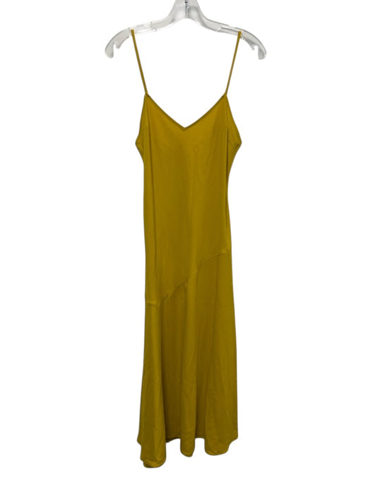 Apiece Apart Size 4 Golden Yellow Viscose Blend Spaghetti Strap V Neck Dress Golden Yellow / 4
