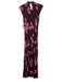Reformation Size 6 Maroon Purple & Pink Viscose Abstract Floral High Neck Dress Maroon Purple & Pink / 6