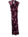 Reformation Size 6 Maroon Purple & Pink Viscose Abstract Floral High Neck Dress Maroon Purple & Pink / 6