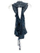 Bell by Alicia Bell Size L Mixed Blues Cotton & Silk Halter Button Neck Top Mixed Blues / L