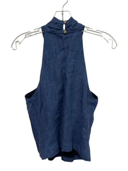 Fifteen Twenty Size Est M Dark Wash Linen Chambray Pleated Front Pant Set Dark Wash / Est M