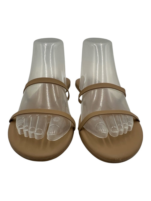 Tkees Shoe Size 9 Beige Leather Upper Two Strap Mule Flat Round Toe Sandals Beige / 9