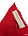 Mignonne Gavigan Red Silk Beaded Snap Button Close Botanical Scarf Necklace Red