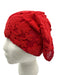 Mignonne Gavigan Red Silk Beaded Snap Button Close Botanical Scarf Necklace Red