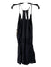 Amanda Uprichard Size S Black Silk Sleeveless Elastic Waist V Neck Romper Black / S